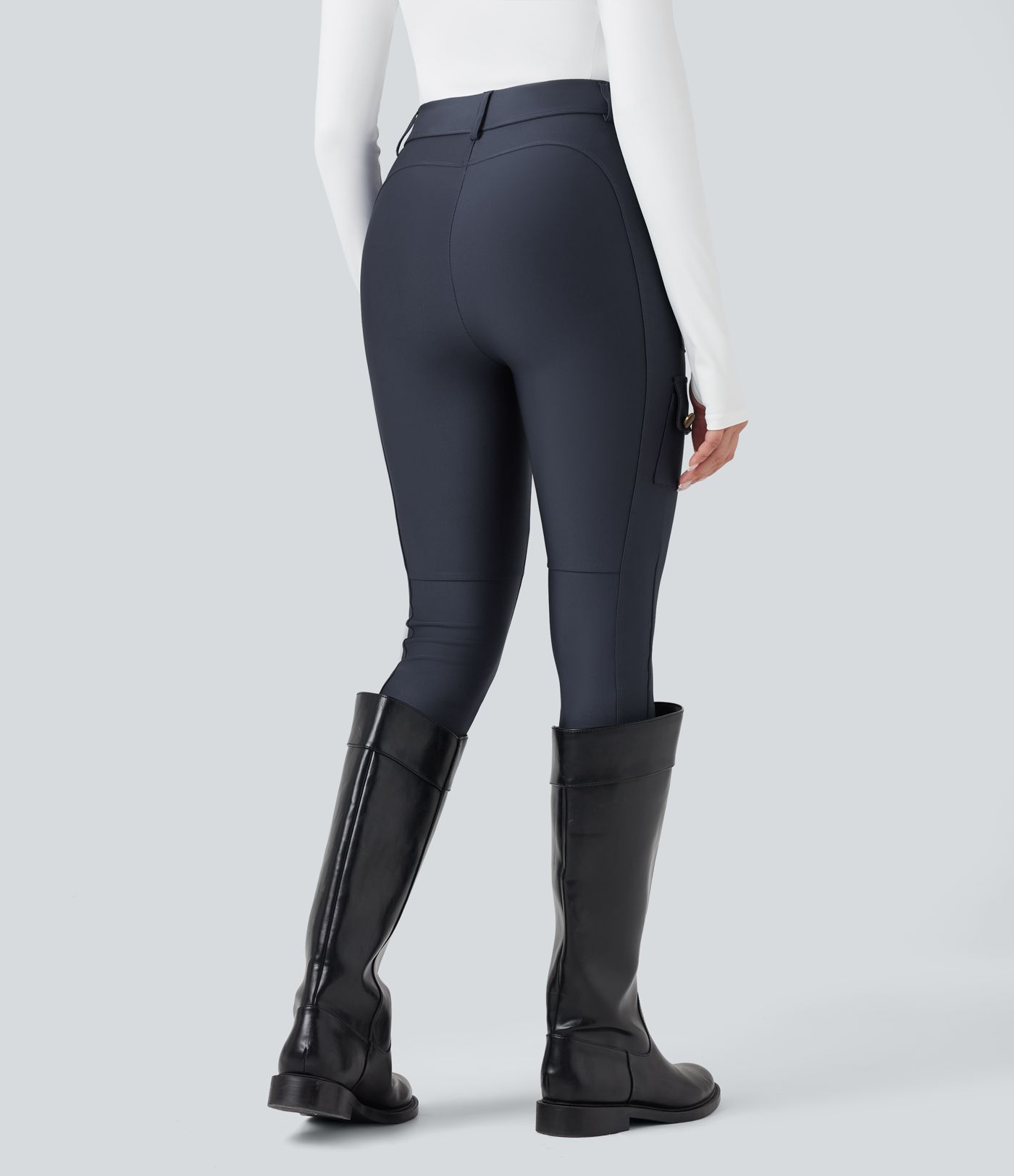 High Waisted Sheen 7/8 Leggings with Pockets