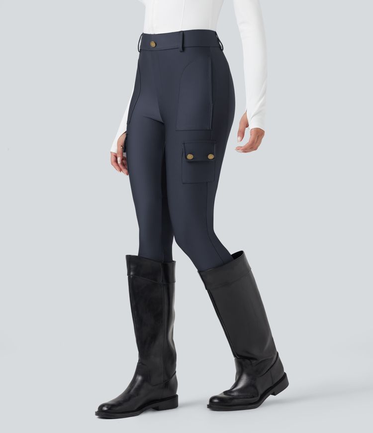 HIgh Waisted Sheen 7/8 Leggings with Pockets