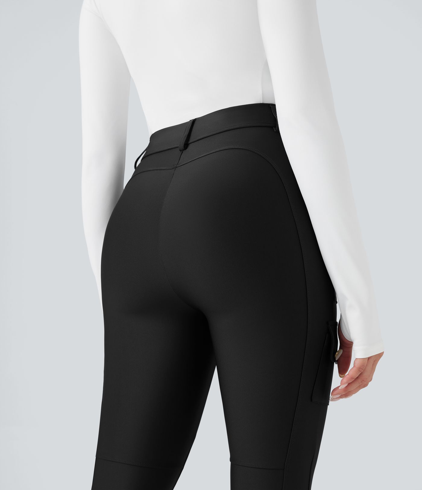 High Waisted Sheen 7/8 Leggings with Pockets