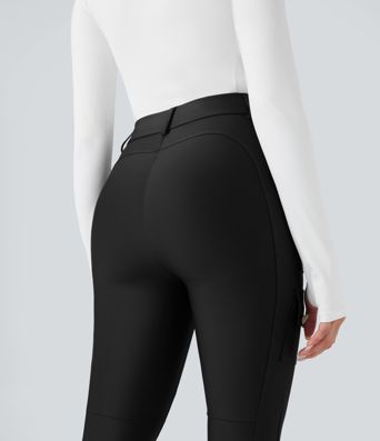 High Waisted Sheen 7/8 Leggings with Pockets