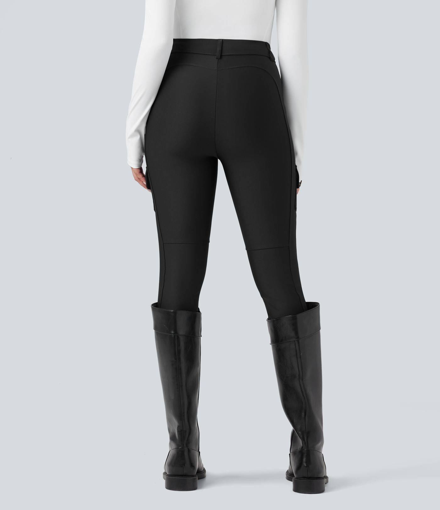 High Waisted Sheen 7/8 Leggings with Pockets