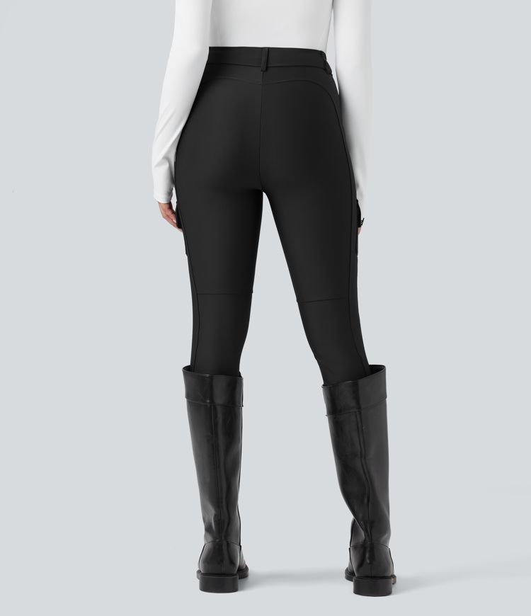 High Waisted Sheen 7/8 Leggings with Pockets