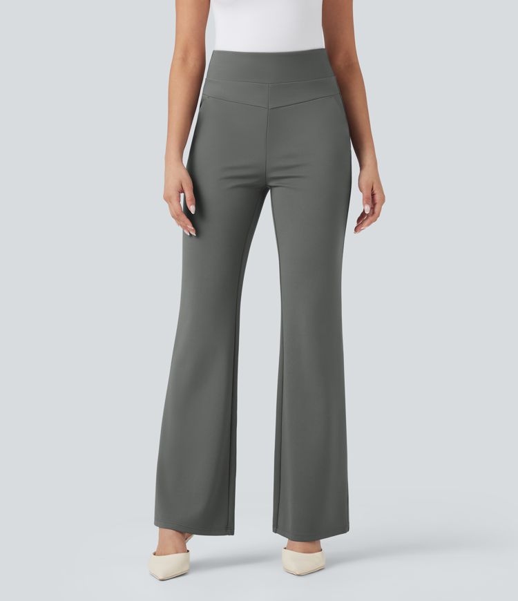 Halara Flex™ High Waisted Work Bootcut Trousers with Pockets
