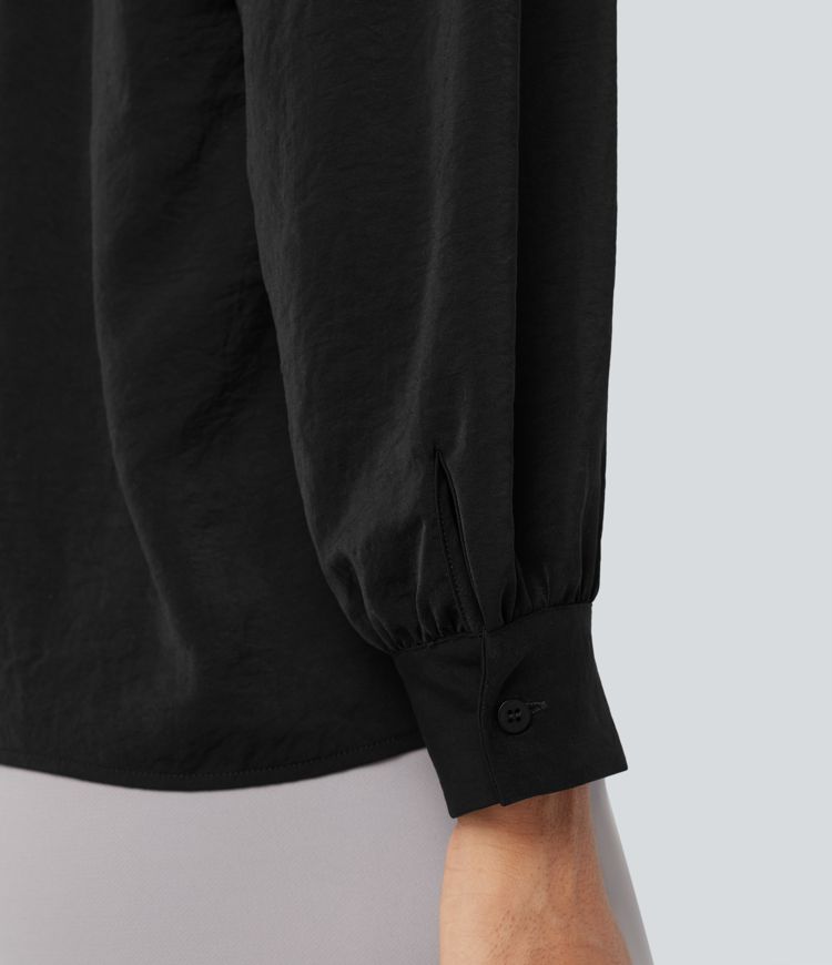 V Neck Long Sleeve Work Shirt