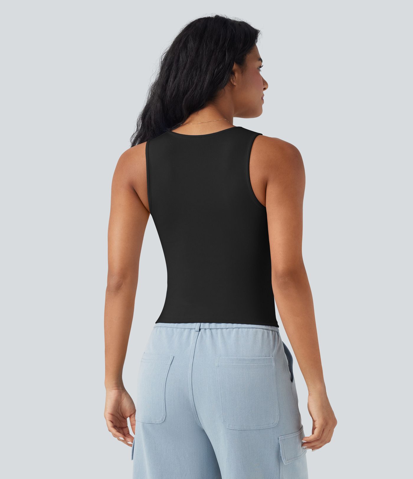 Sweetheart Neck Slim Casual Tank Top