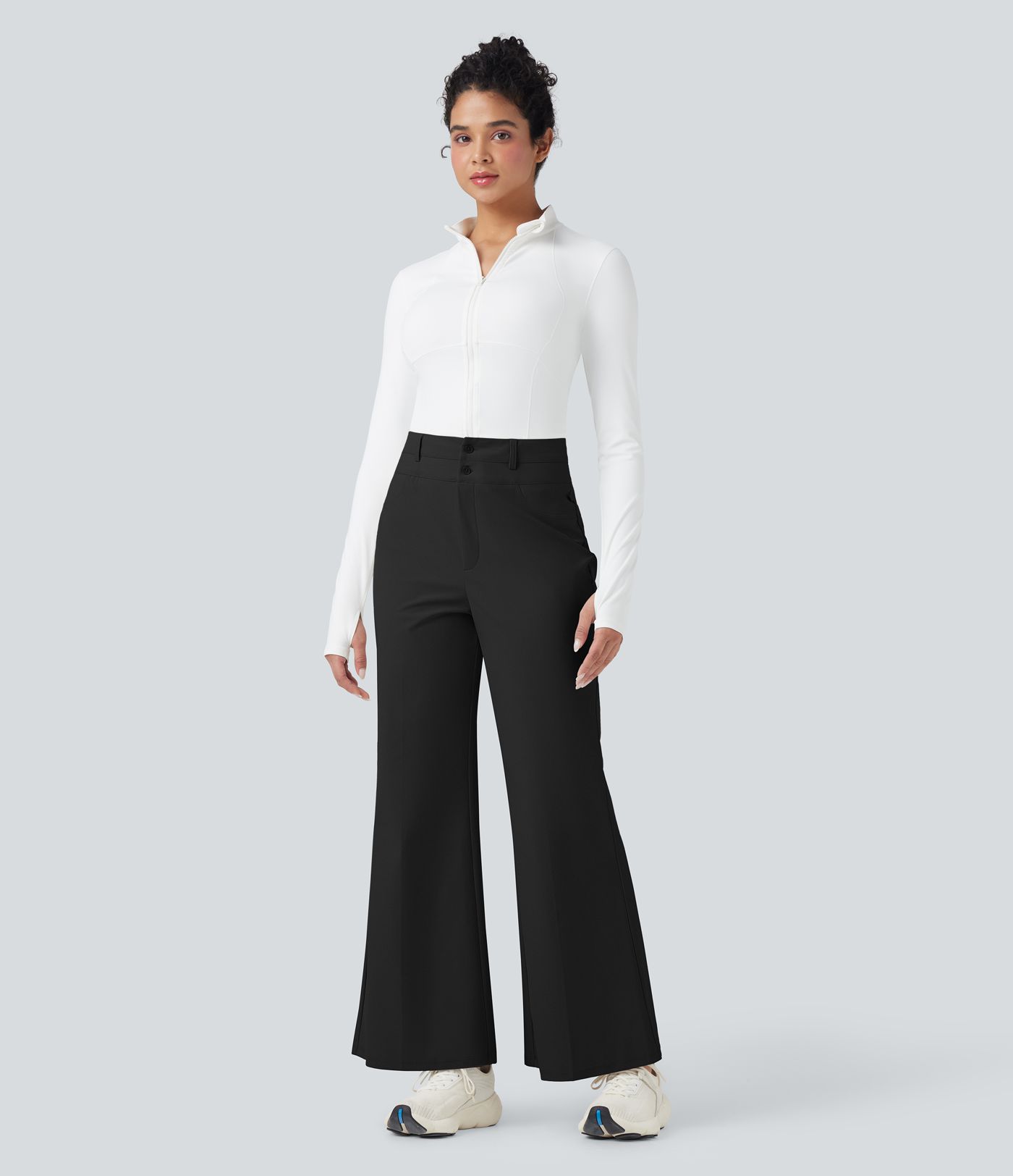 Pantalon évasé taille haute séchage rapide golf - poche tee de golf - UPF40+