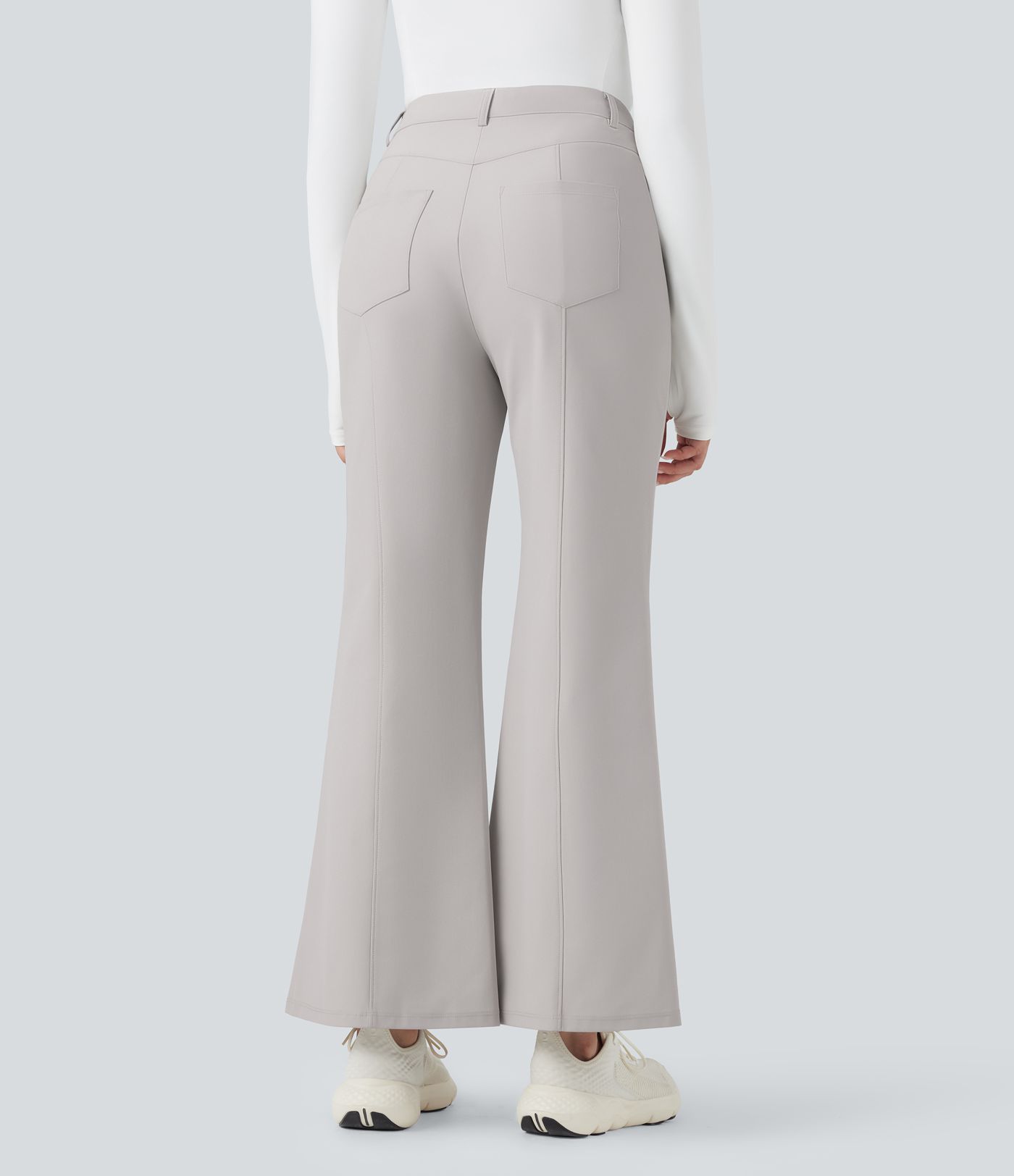 High Waisted Quick Dry Golf Bootcut Pants-Golf Tee Pocket-UPF40+