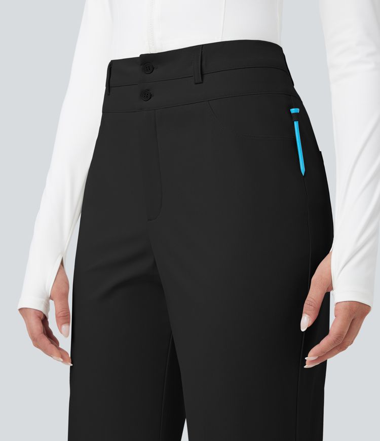 Pantalon évasé taille haute séchage rapide golf - poche tee de golf - UPF40+