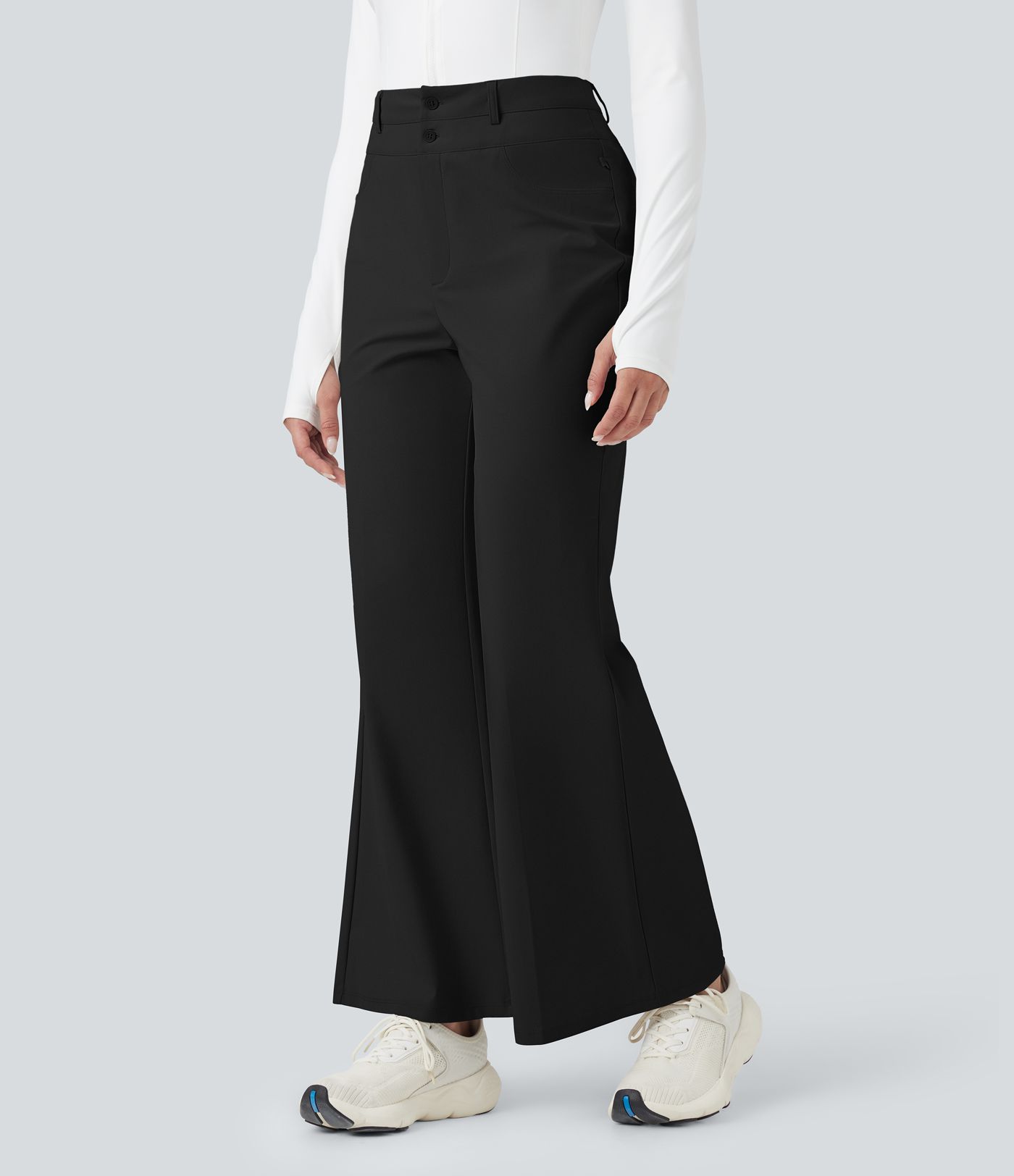 Pantalon évasé taille haute séchage rapide golf - poche tee de golf - UPF40+