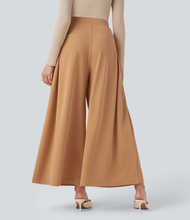 Halara Flex™ High Waisted Wide Leg Waffle Work Pants with Pockets
