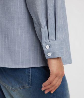 Long Sleeve Stripe Work Shirt