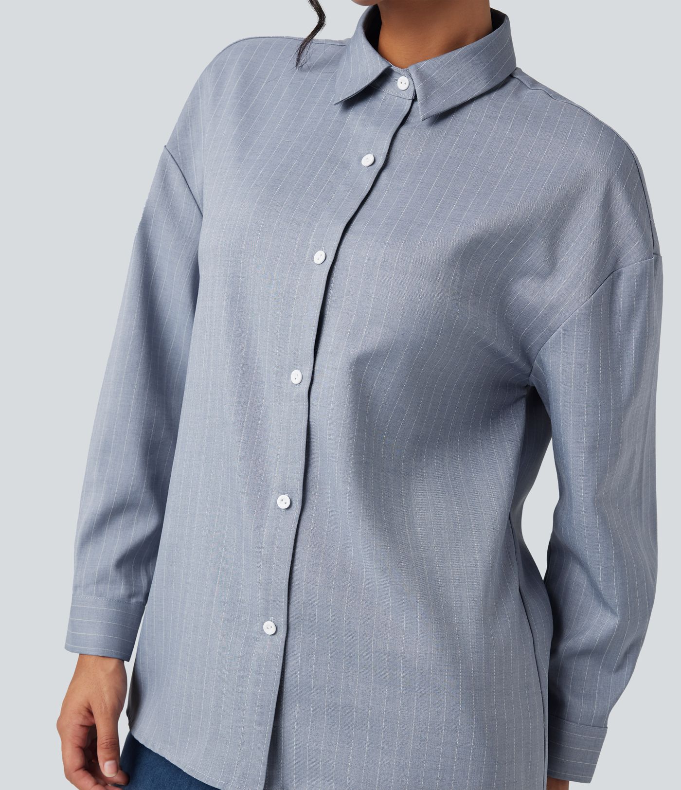 Long Sleeve Stripe Work Shirt