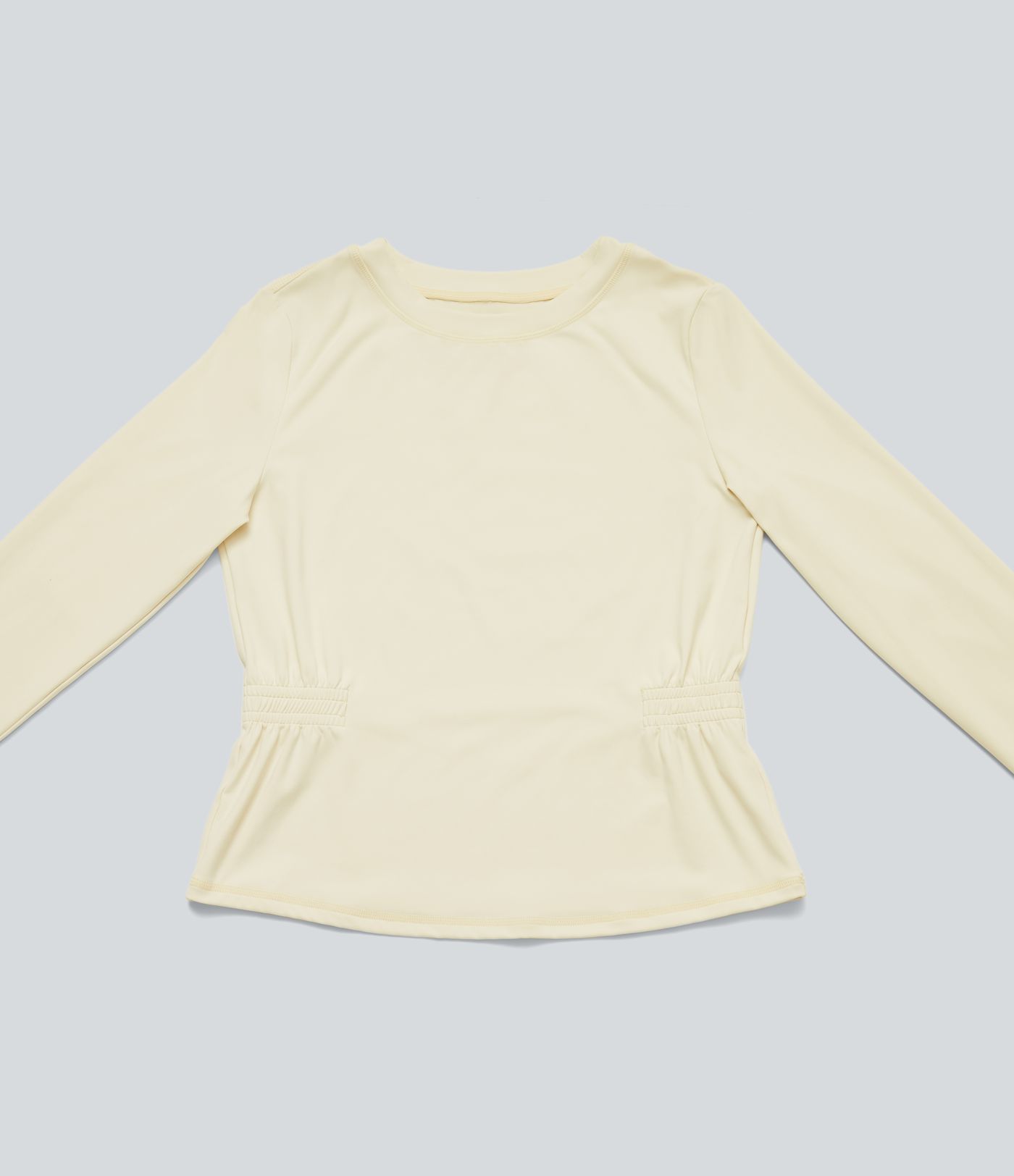 SoftlyZero™ Plush Long Sleeve Ruched Yoga Sports Top