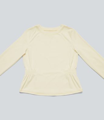 SoftlyZero™ Plush Long Sleeve Ruched Yoga Sports Top