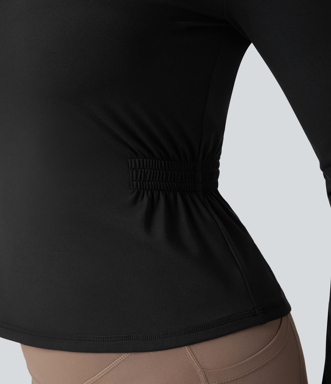 SoftlyZero™ Plush Long Sleeve Ruched Yoga Sports Top