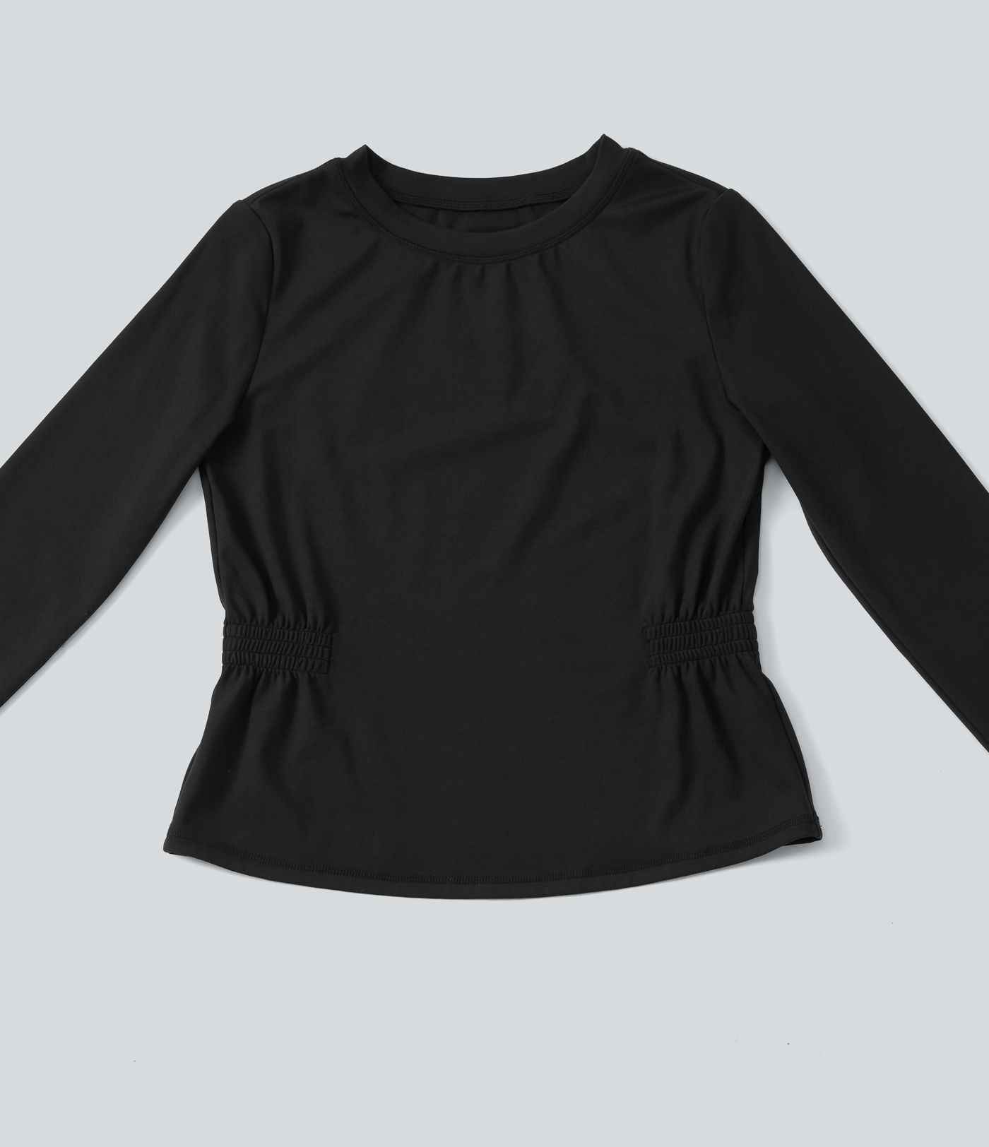 SoftlyZero™ Plush Long Sleeve Ruched Yoga Sports Top
