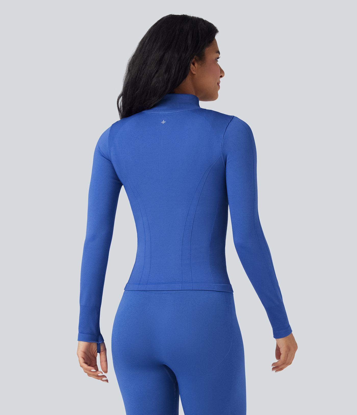 OneForm Seamless Flow Stand Collar Long Sleeve Thumb Hole Yoga Jacket