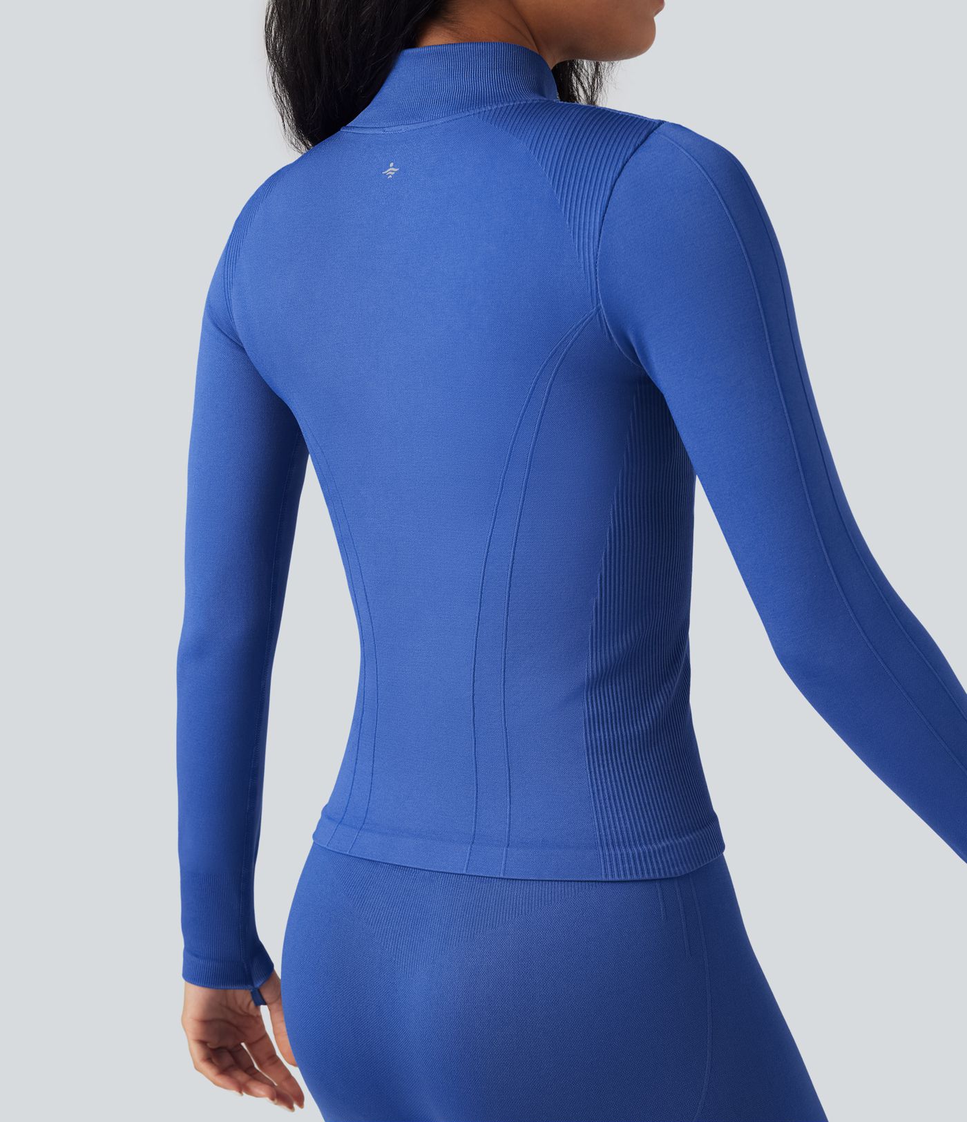 OneForm Seamless Flow Stand Collar Long Sleeve Thumb Hole Yoga Jacket