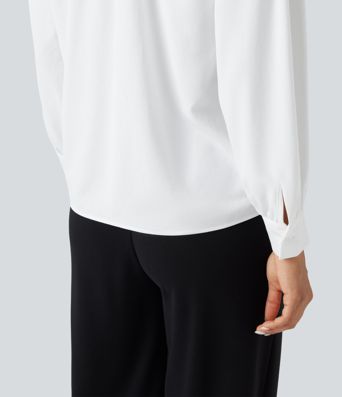 V Neck Long Sleeve Work Shirt