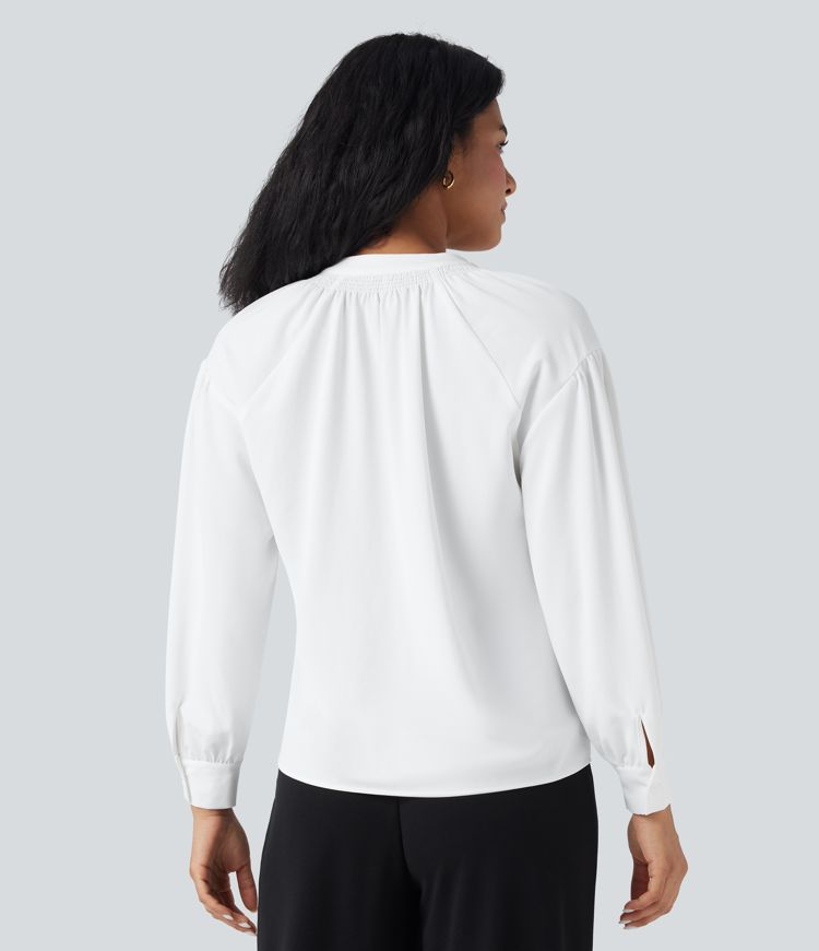 Chemise de travail manches longues col V