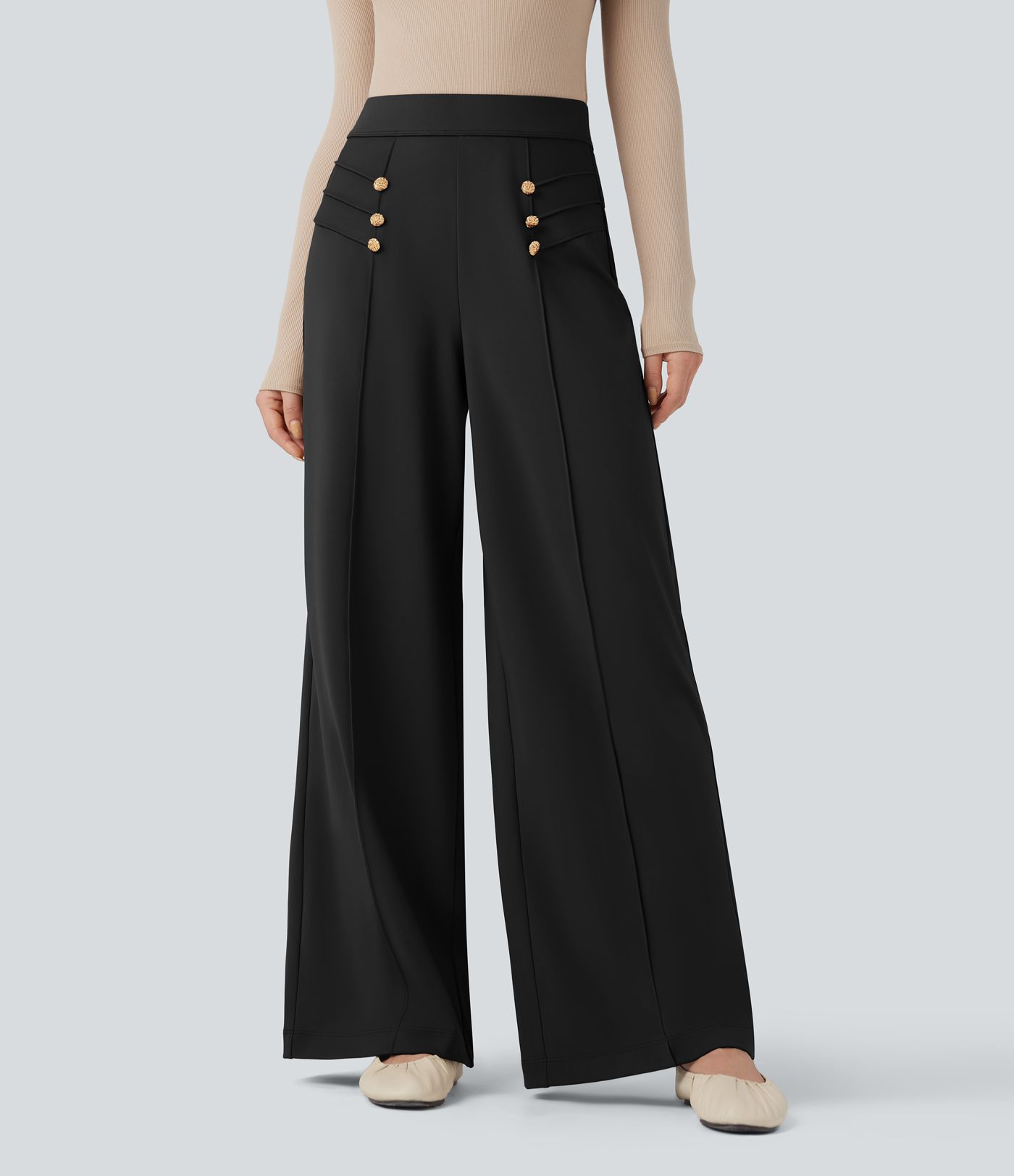 Halara Flex™ DayStretch High Waisted Work Baggy Pants with Pockets
