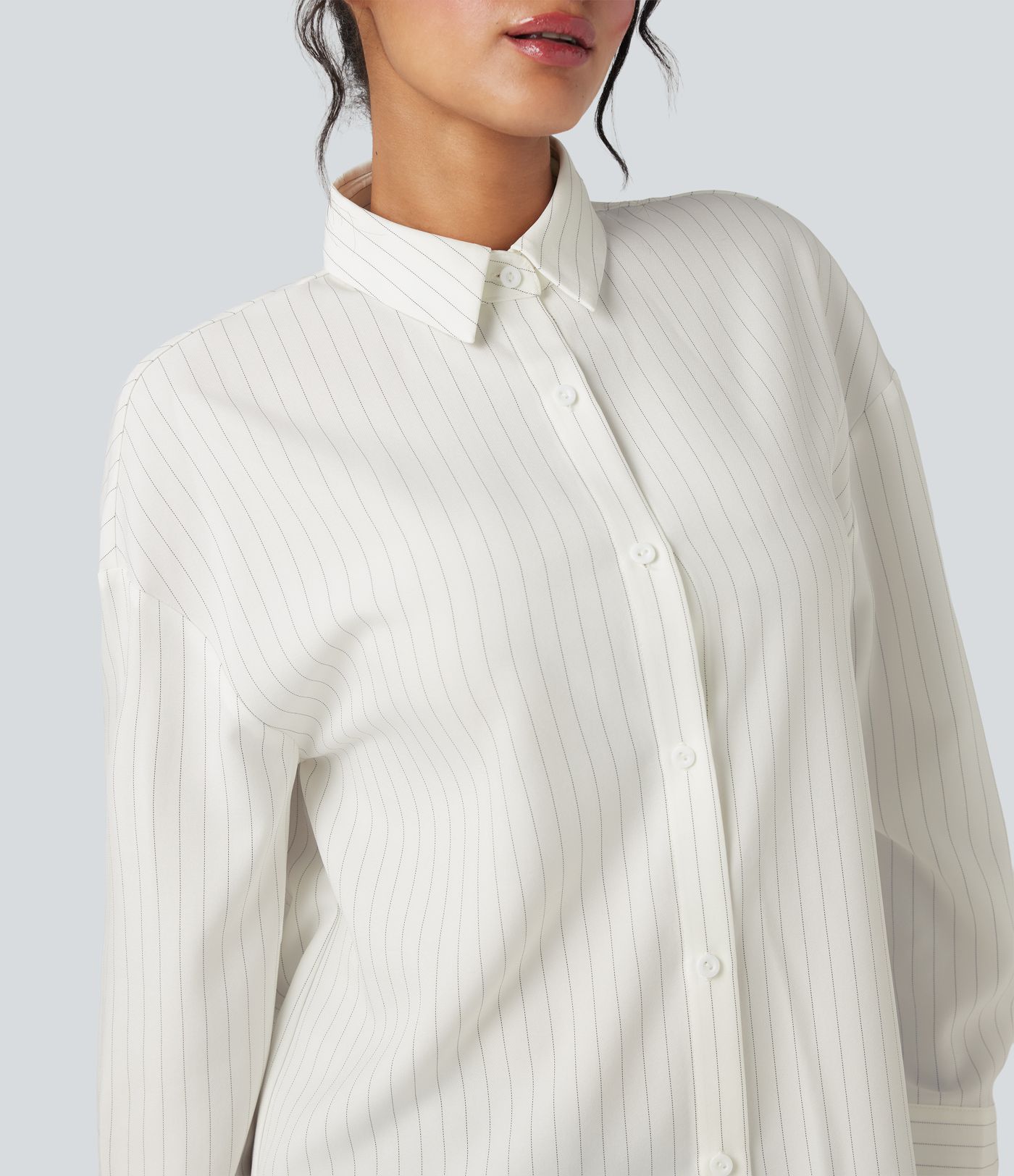 Long Sleeve Stripe Work Shirt