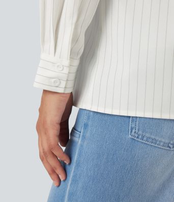 Long Sleeve Stripe Work Shirt