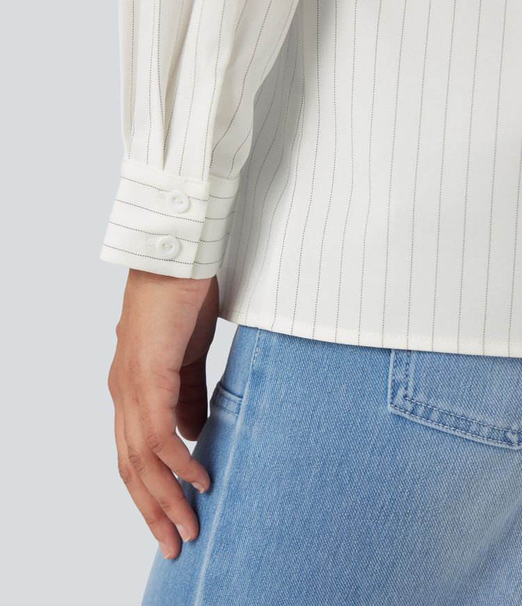 Long Sleeve Stripe Work Shirt