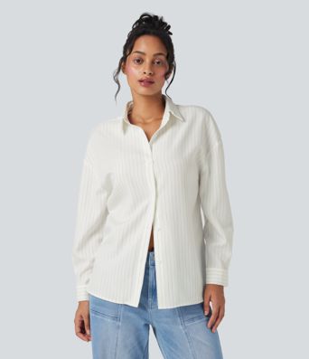 Long Sleeve Stripe Work Shirt