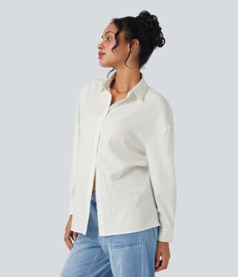 Long Sleeve Stripe Work Shirt