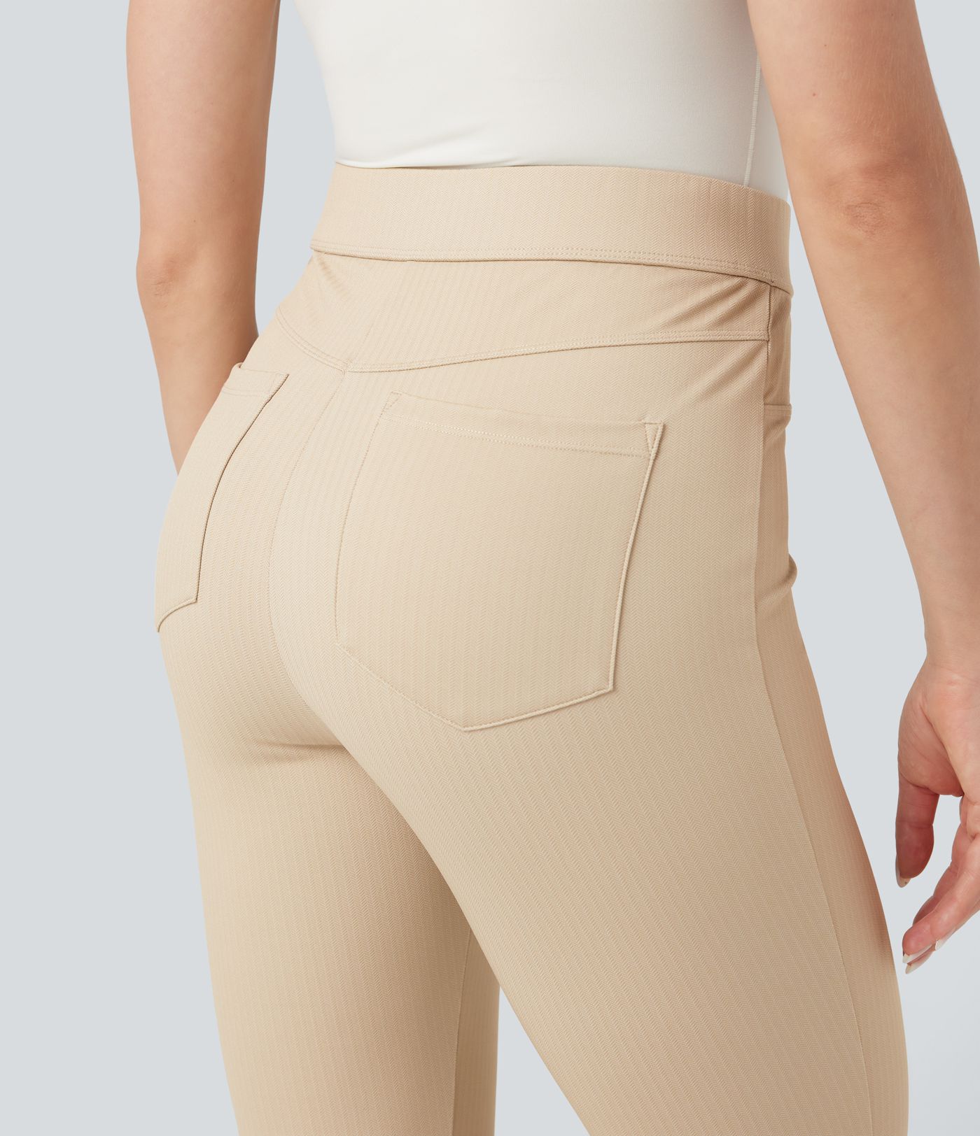 Pantalon tailleur skinny Halara Flex™ gainant taille haute chevrons avec poches