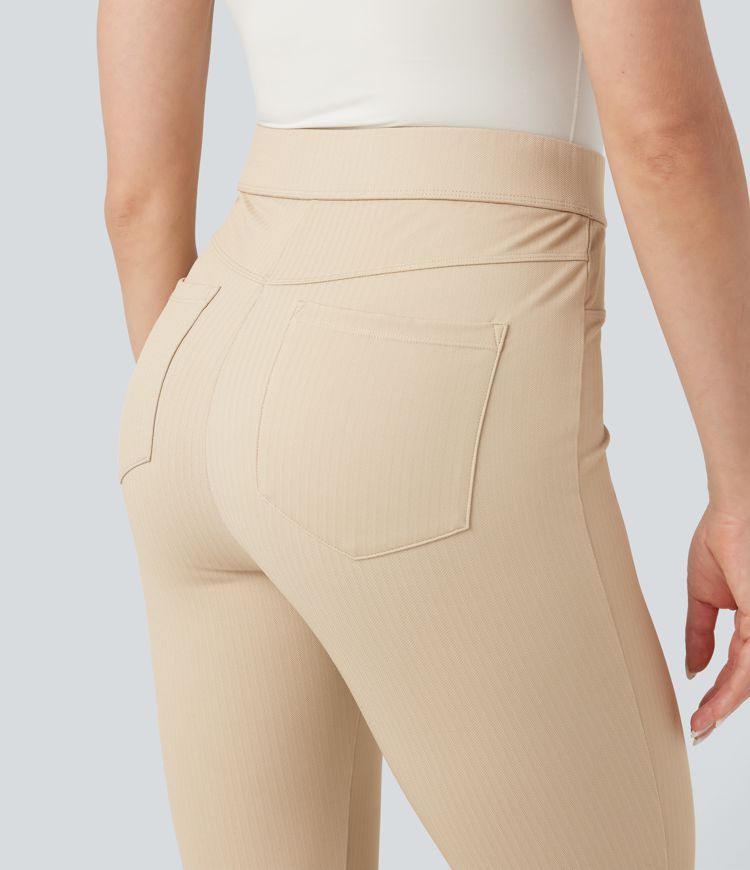 Halara Flex™ High Waisted Tummy Control Herringbone Work Skinny Pants with Pockets