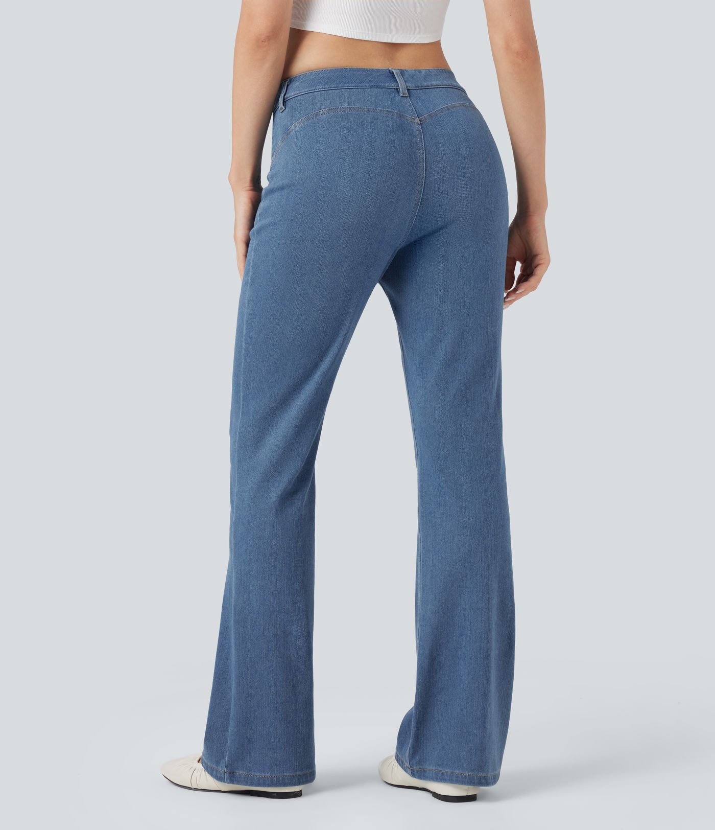 Halara Flex™ Denim Heat Mid Rise Casual Bootcut Leggings with Pockets