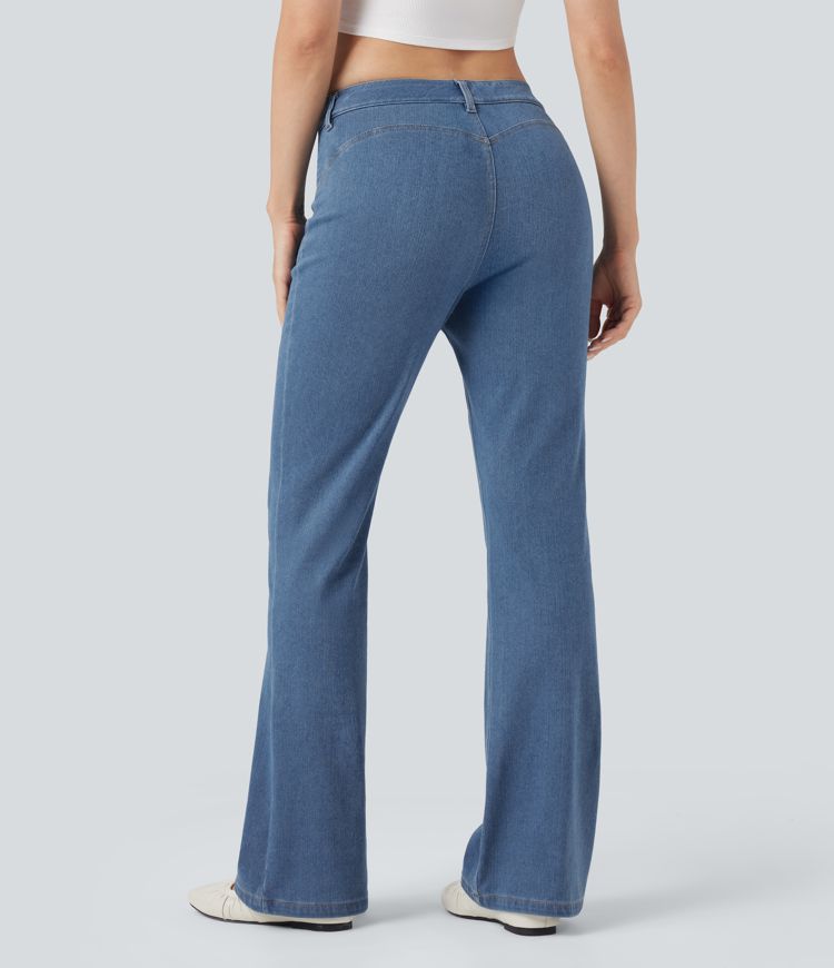 Halara Flex™ Denim Heat Mid Rise Casual Bootcut Leggings with Pockets