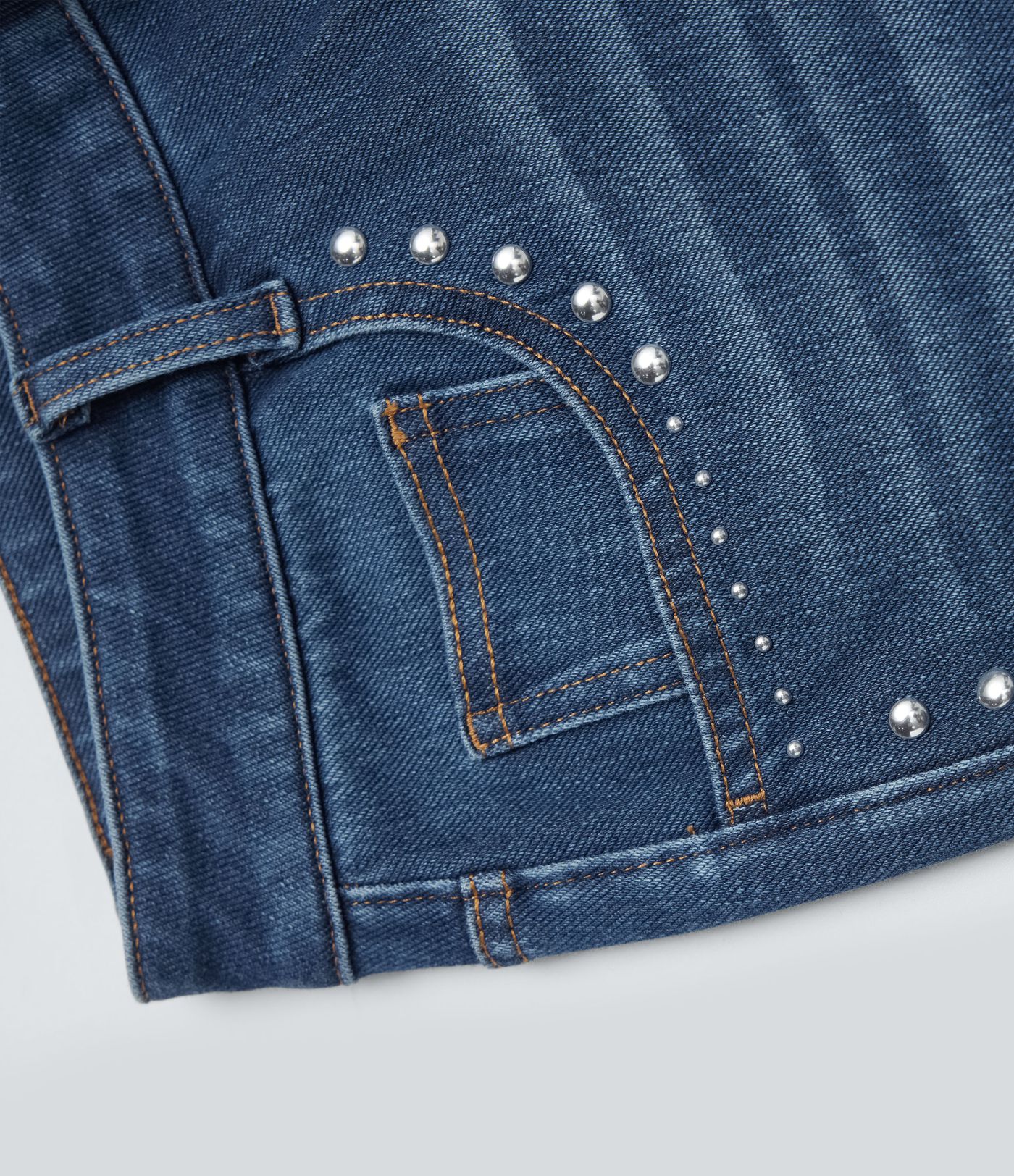 Halara Flex™ Mid Rise Studded Straight Leg Casual Jeans with Pockets