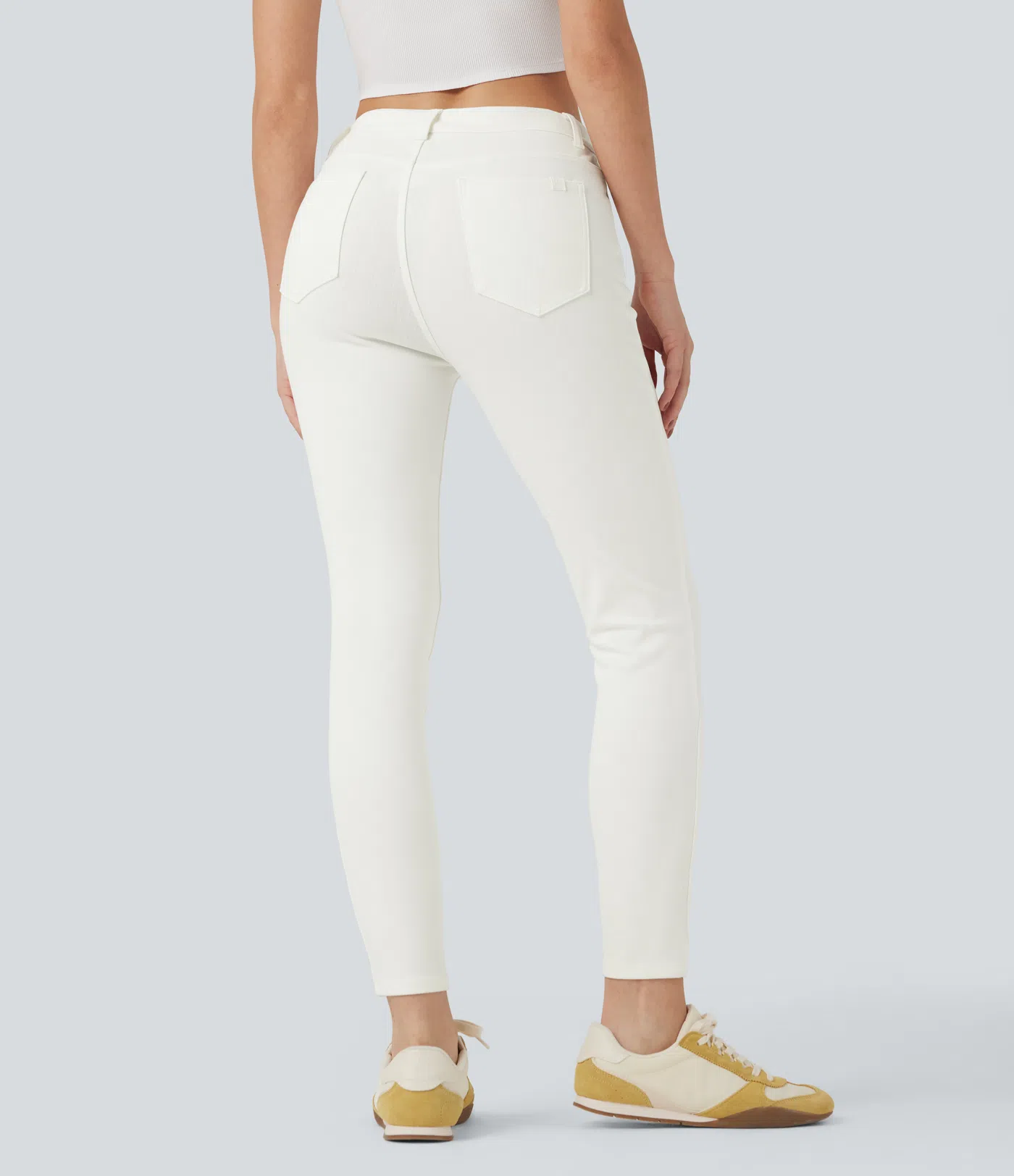 Halara Flex™ Water-Repellent Oil-Resistant Mid Rise Casual Skinny Jeans with Pockets