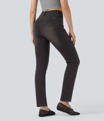 Halara Flex™ V Shaped High Waisted Casual Slim Jeans with Pockets