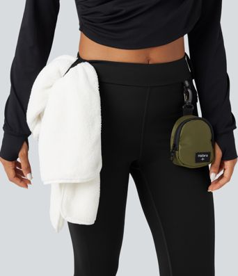 Wear-Resistant Mid Rise Cargo Hiking Leggings with Pockets