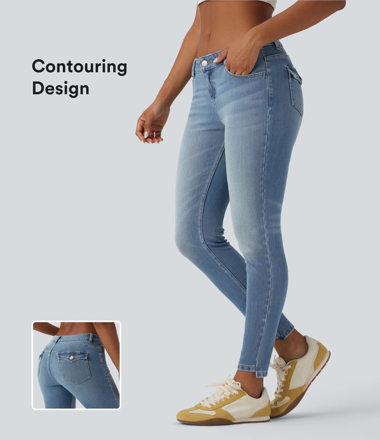 Halara Flex™ Low Rise Casual Skinny Jeans with Pockets