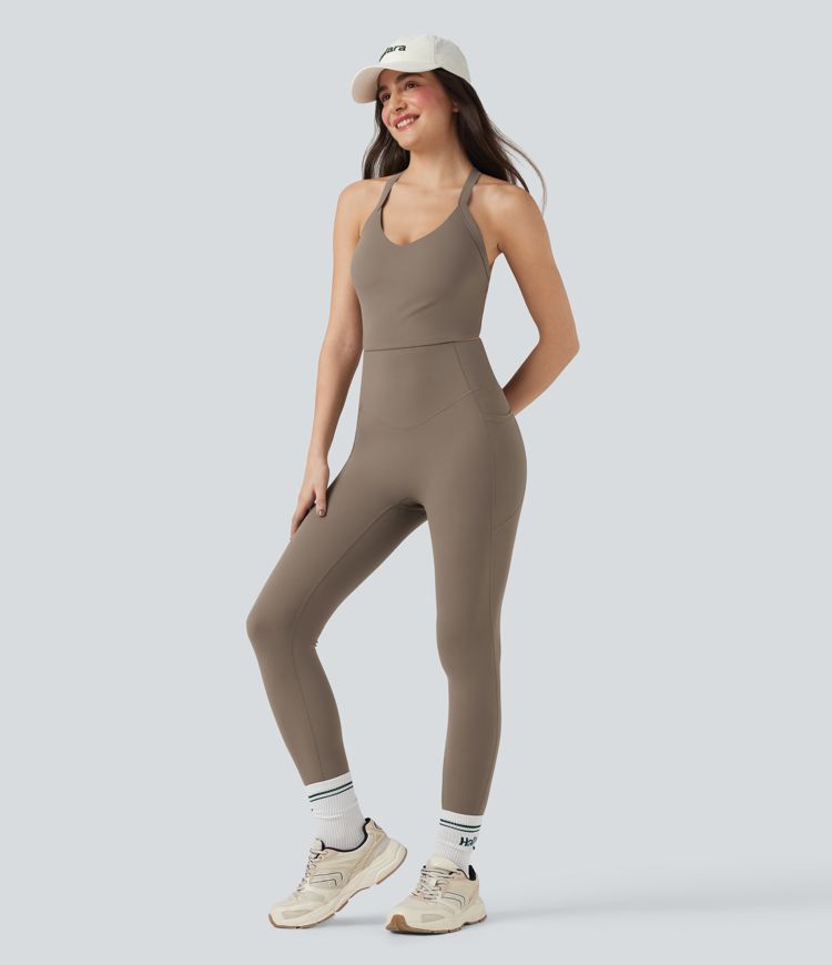 Halara UltraSculpt™ Tummy Control Training Jumpsuit with Pockets-Easy Peezy Edition