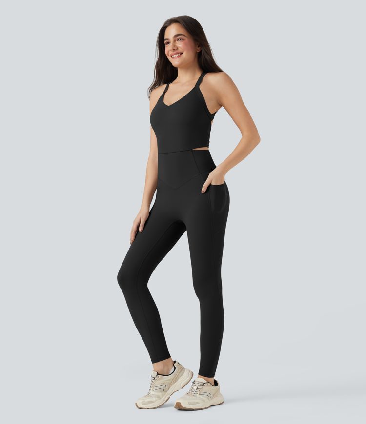 Halara UltraSculpt™ Tummy Control Training Jumpsuit with Pockets-Easy Peezy Edition