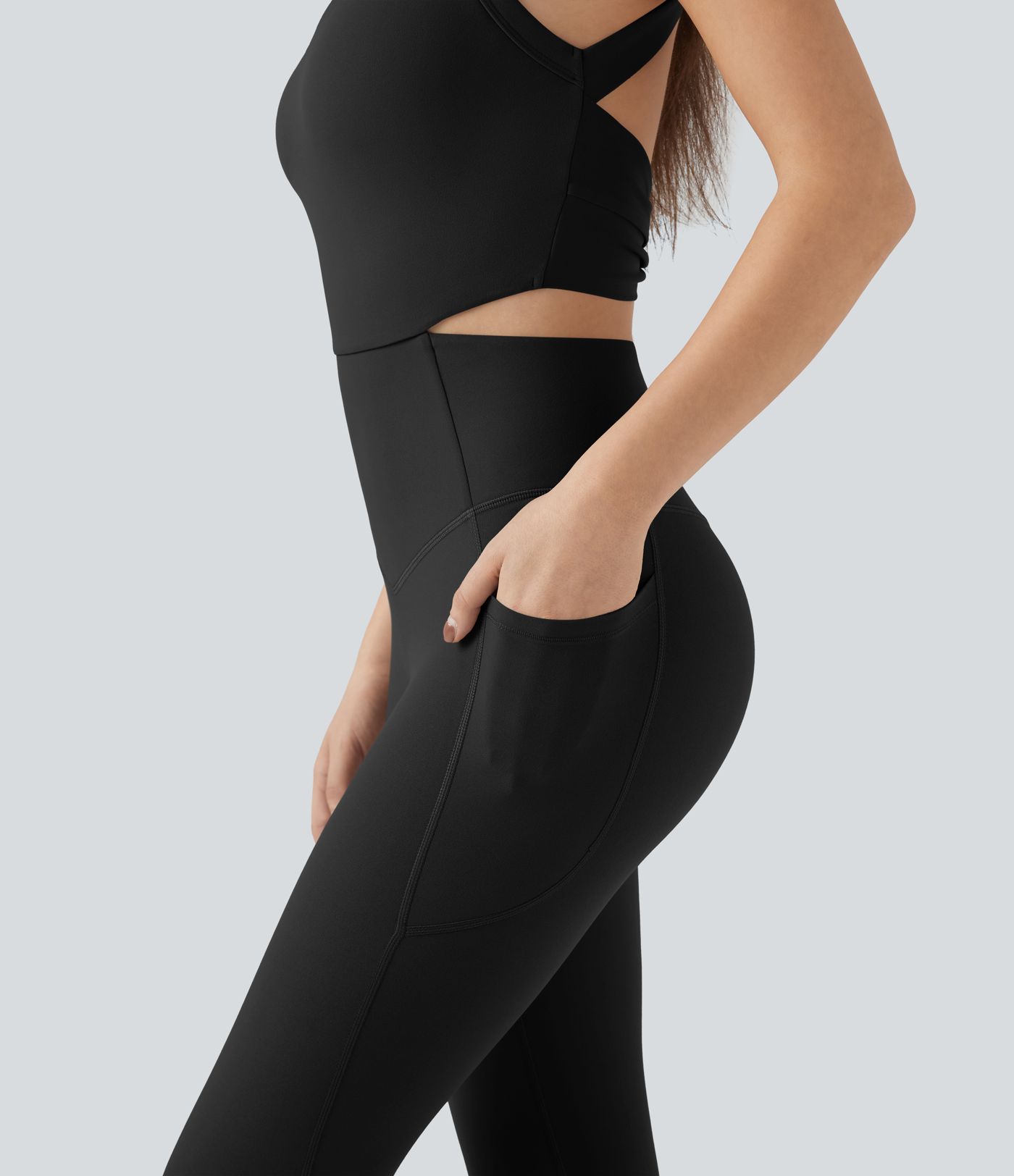 Halara UltraSculpt™ Tummy Control Training Jumpsuit with Pockets-Easy Peezy Edition