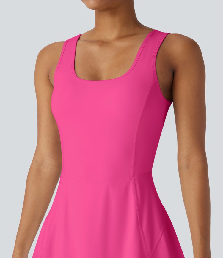 SoftlyZero™ Airy U Neck 2-in-1 Pocket Mini Cool Touch Dance Active Dress