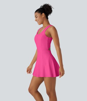 SoftlyZero™ Airy U Neck 2-in-1 Pocket Mini Cool Touch Dance Active Dress
