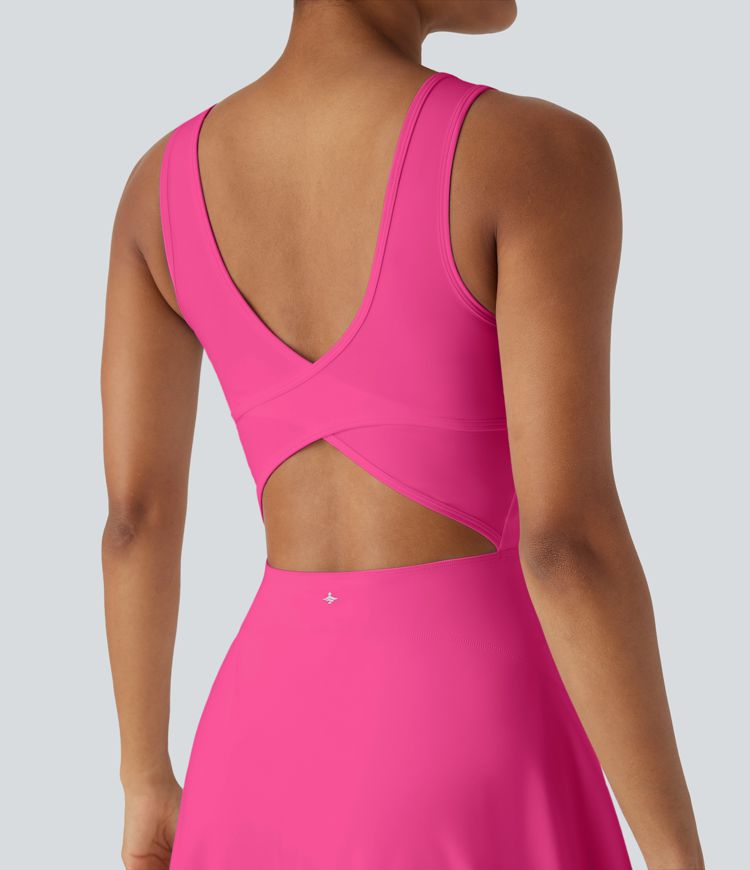 SoftlyZero™ Airy U Neck 2-in-1 Pocket Mini Cool Touch Dance Active Dress