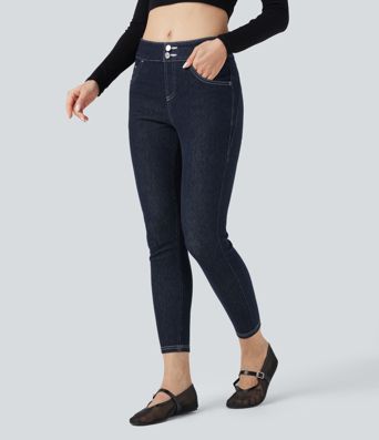 Halara Flex™ - Lässige 7/8-Leggings mit mittelhohem Bund und Seitentaschen