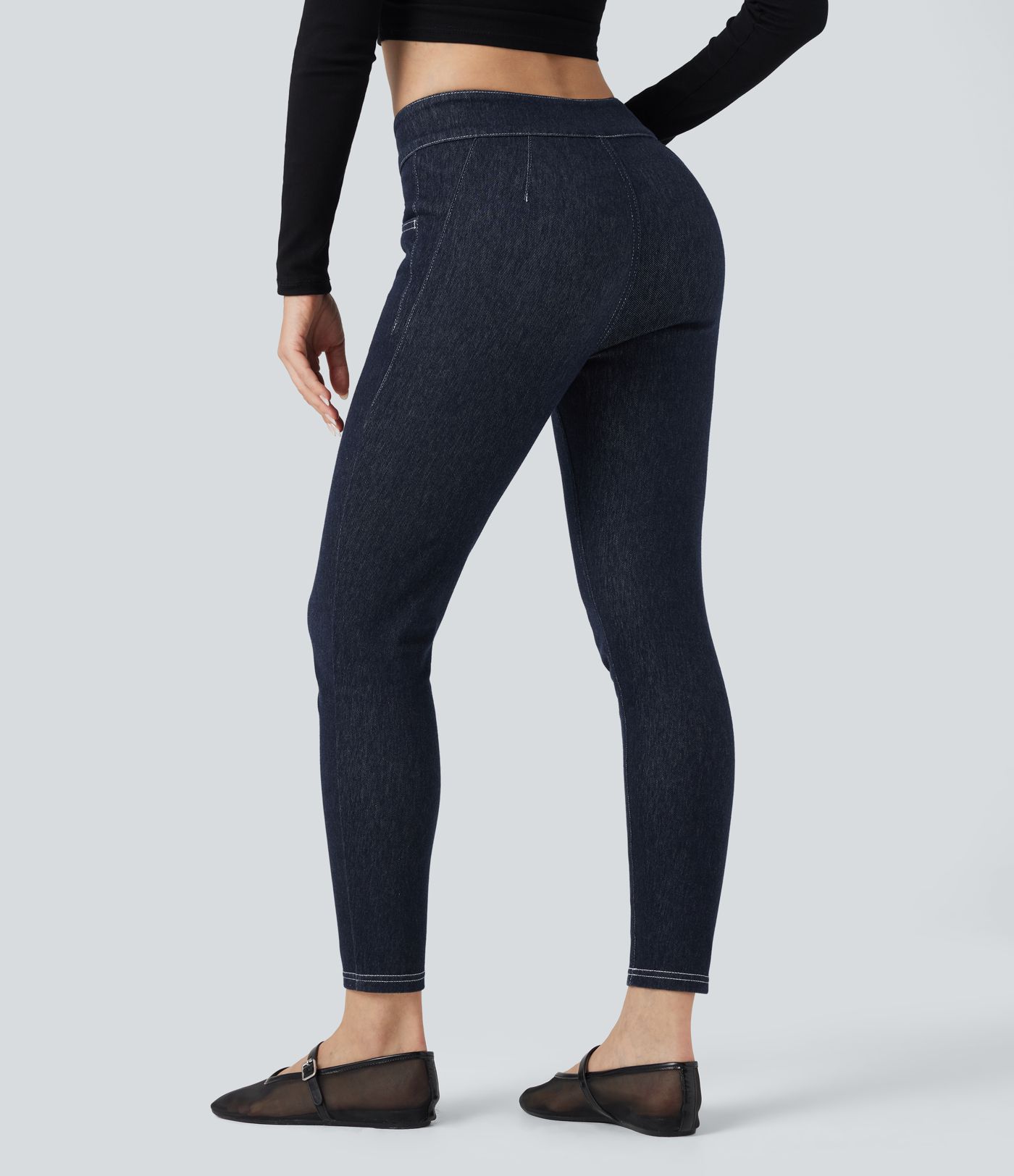 Halara Flex™ - Lässige 7/8-Leggings mit mittelhohem Bund und Seitentaschen