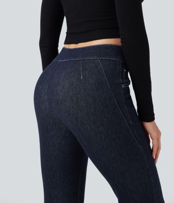 Halara Flex™ - Lässige 7/8-Leggings mit mittelhohem Bund und Seitentaschen