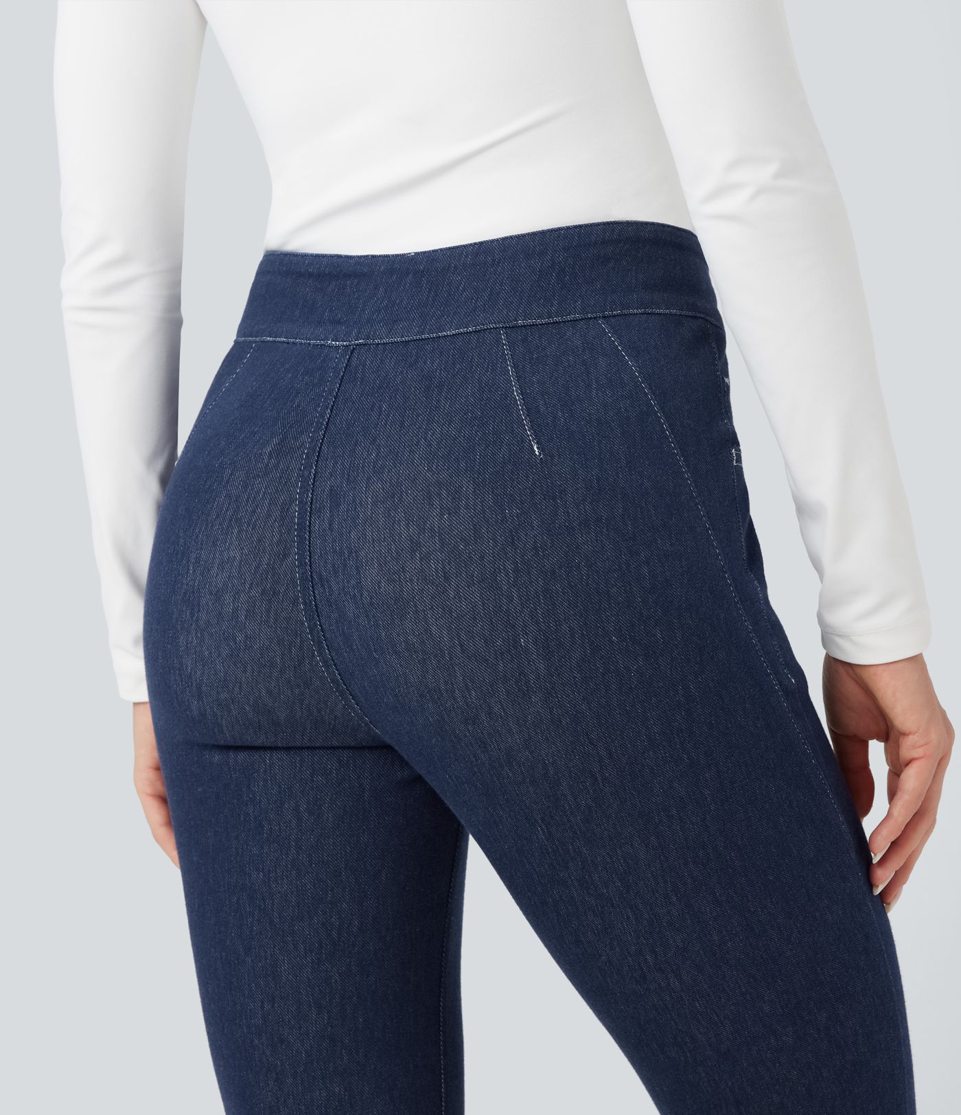 Halara Flex™ Mid Rise Denim Casual 7/8 Leggings with Pockets