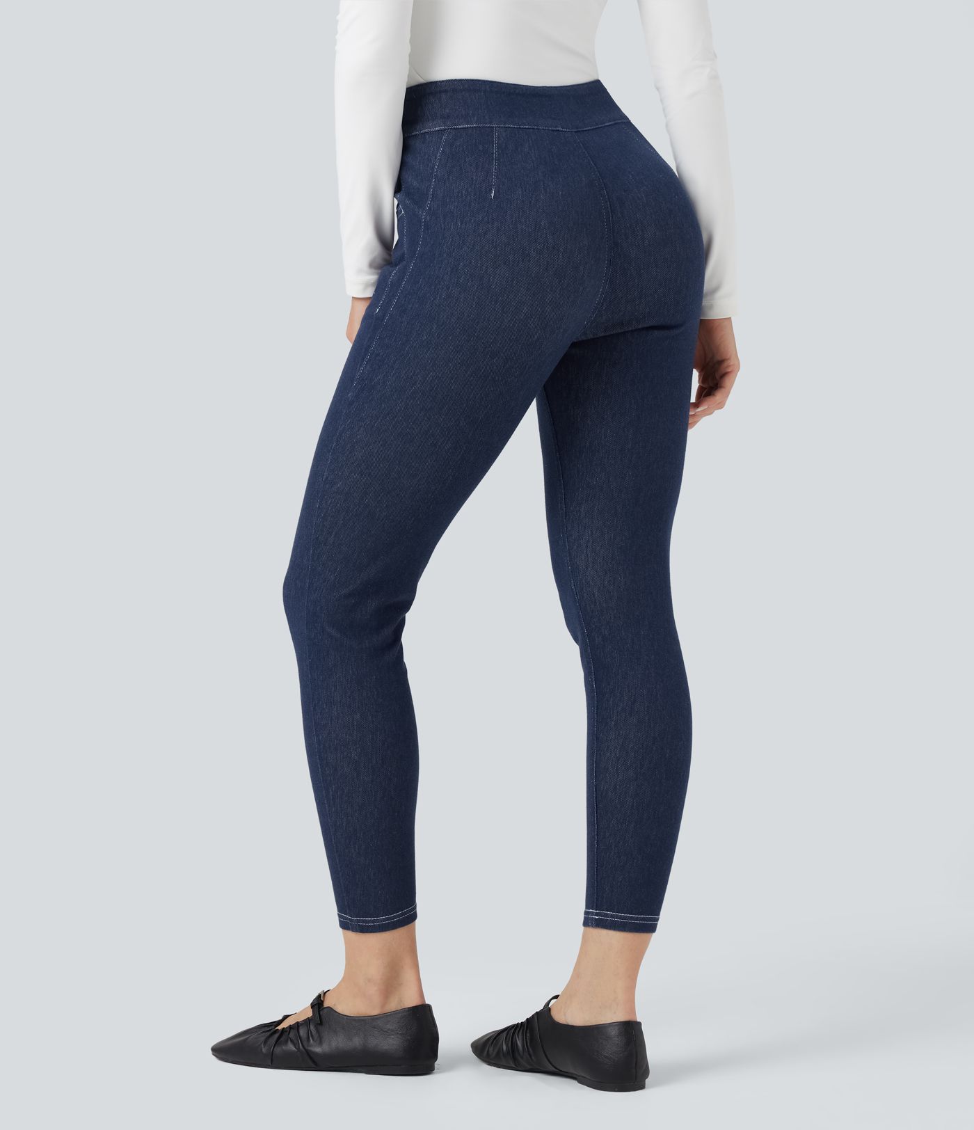 Halara Flex™ Mid Rise Denim Casual 7/8 Leggings with Pockets